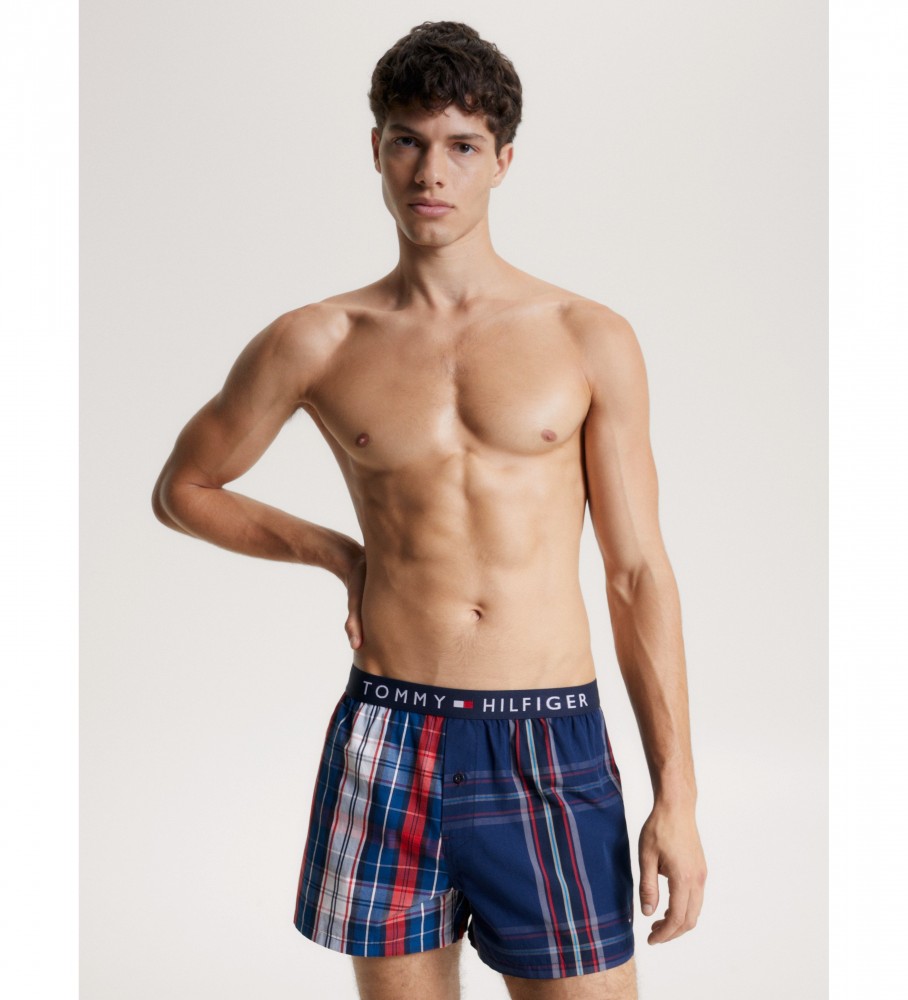 Cuecas boxer Tommy Hilfiger Original com logotipo azul-marinho