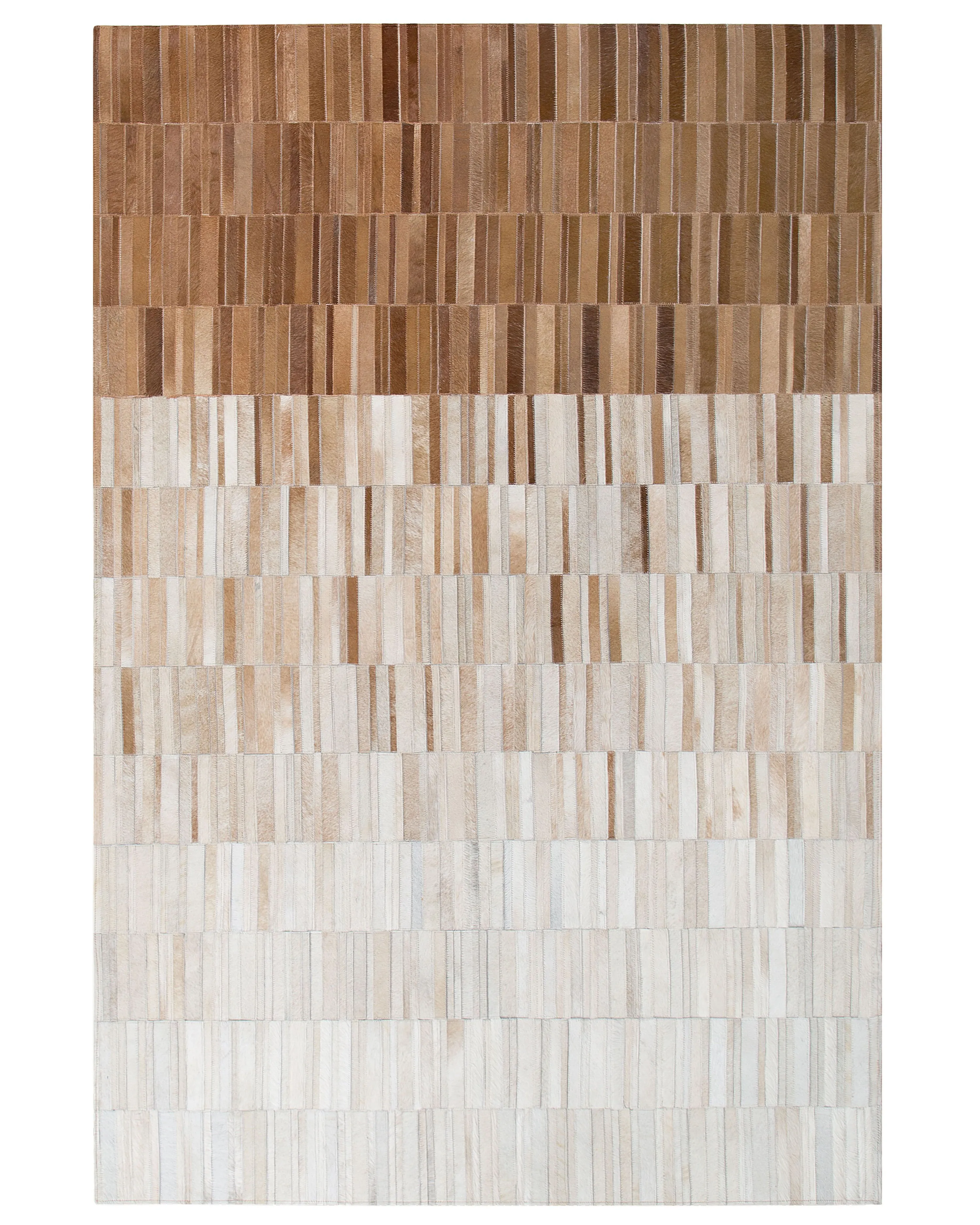 Vloerkleed YAGDA Beige 140 x 200 cm Leer