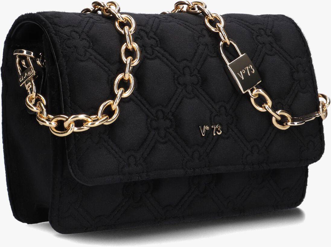 V73 zwarte v73 schoudertas giovy flap bag