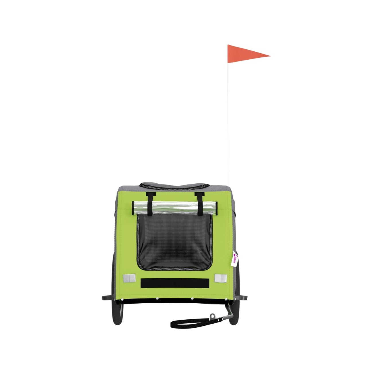 VidaXL Fahrradanhänger Hund 125 x 64 x 66 cm (L x B x H) grün