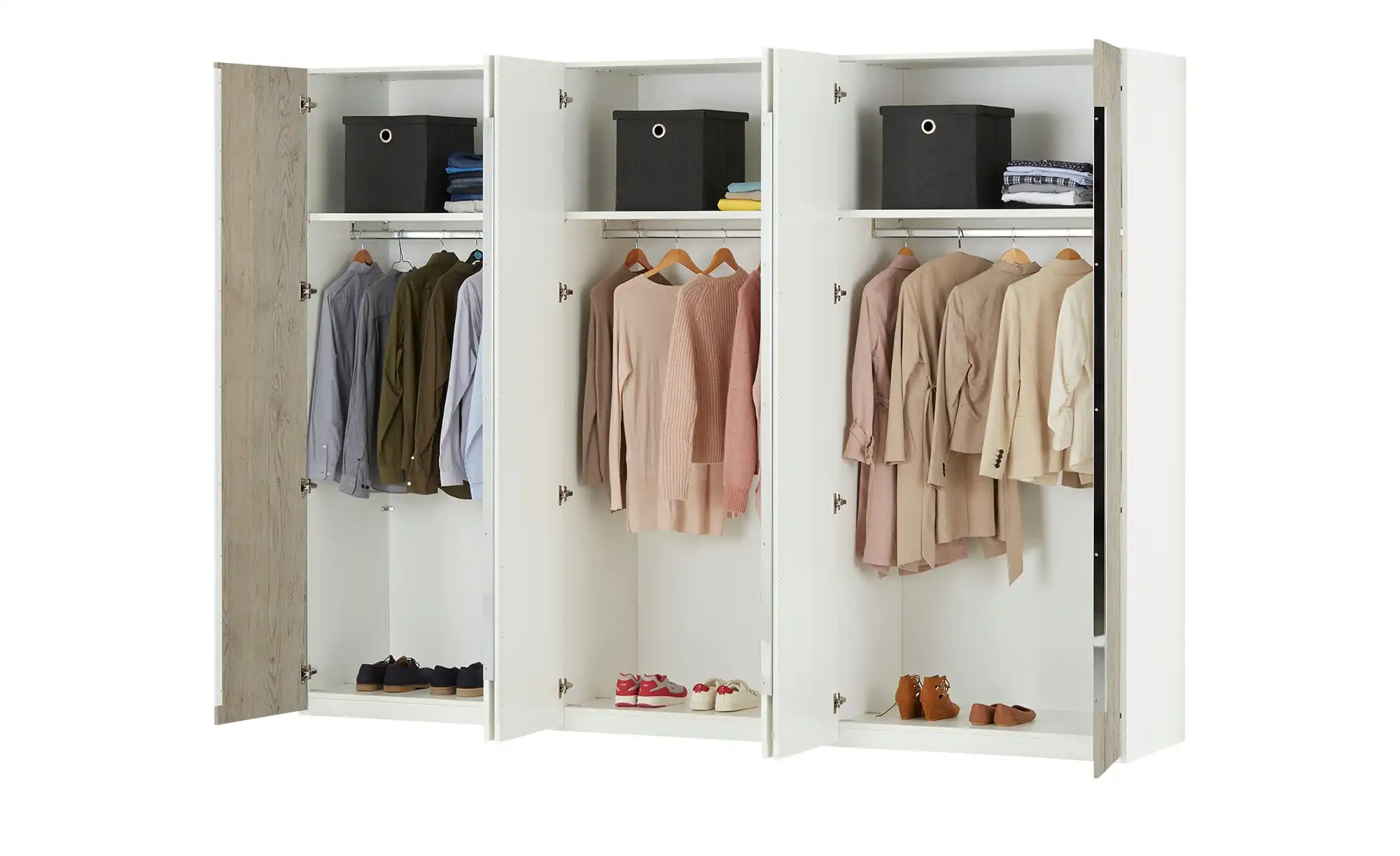 Drehtürenschrank, 6-türig Kent
