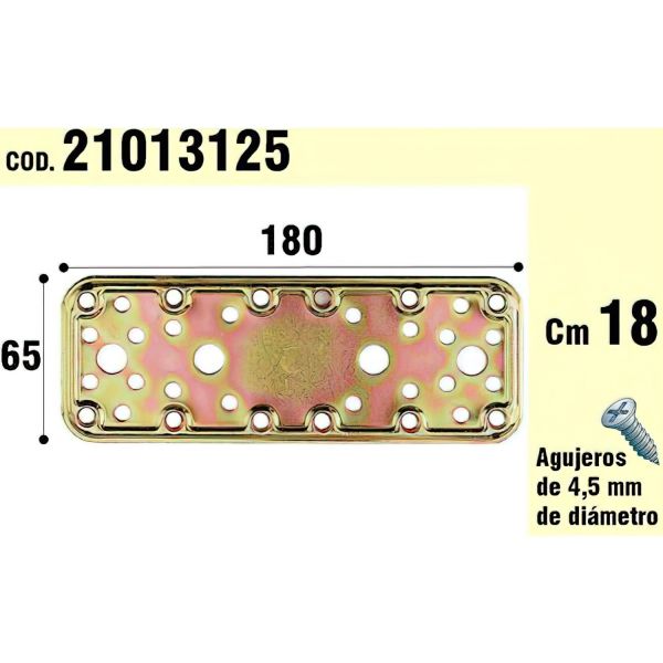 WOLFPACK Soporte para Madeira Placa Bicromatada 65x180 mm. Af 21013125