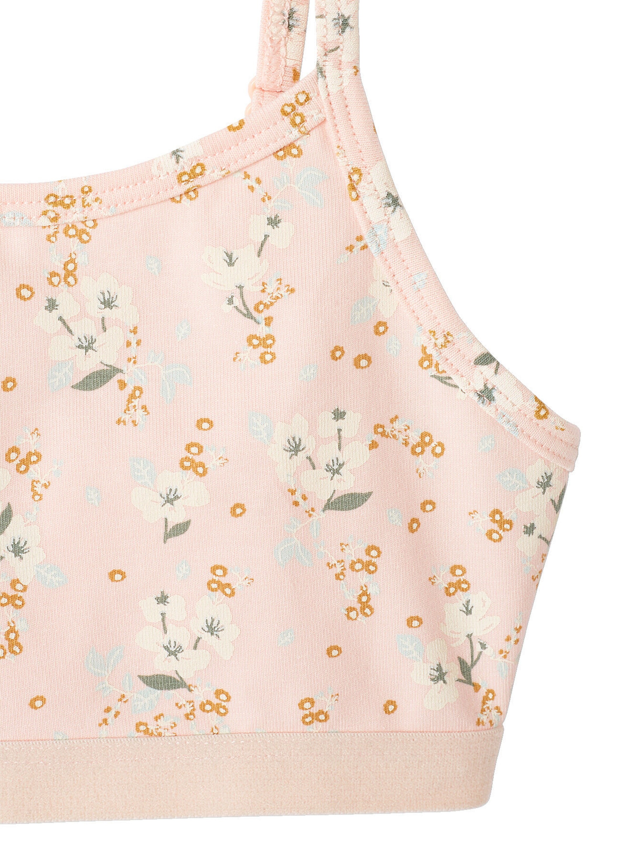 Vertbaudet 2er-Pack Mädchen Bustiers, Blumen pudrig rosa