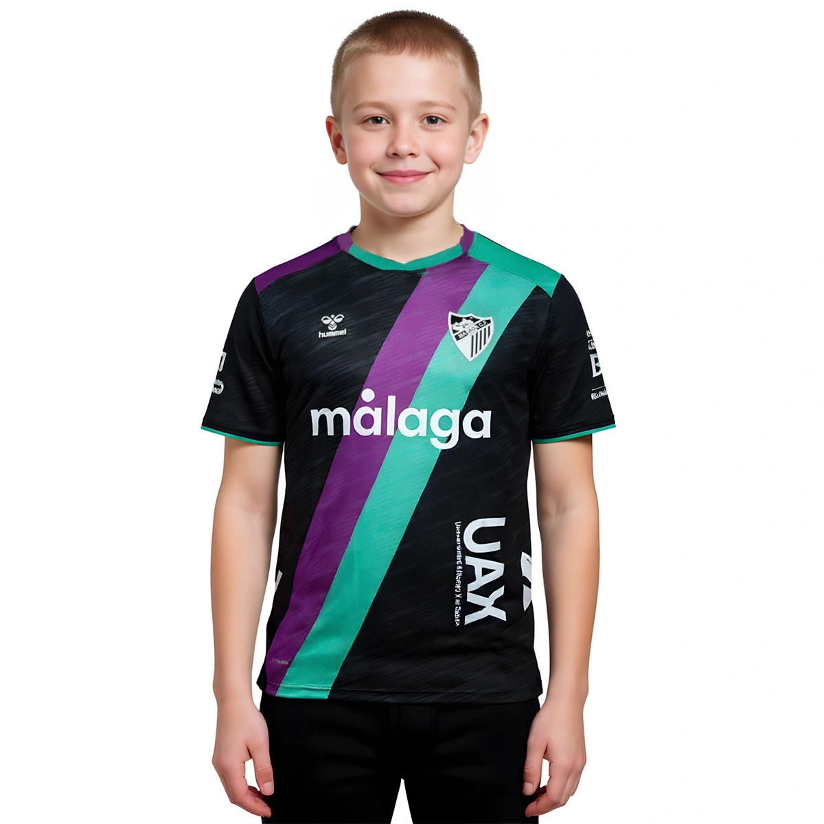 Camisola Hummel Malaga CF Segundo Equipamento 2025-2026 Criança