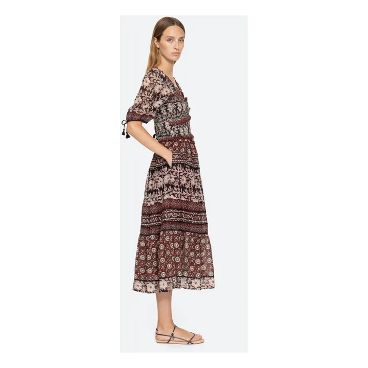 Sea NY Robe Smockée Danae | Bordeaux