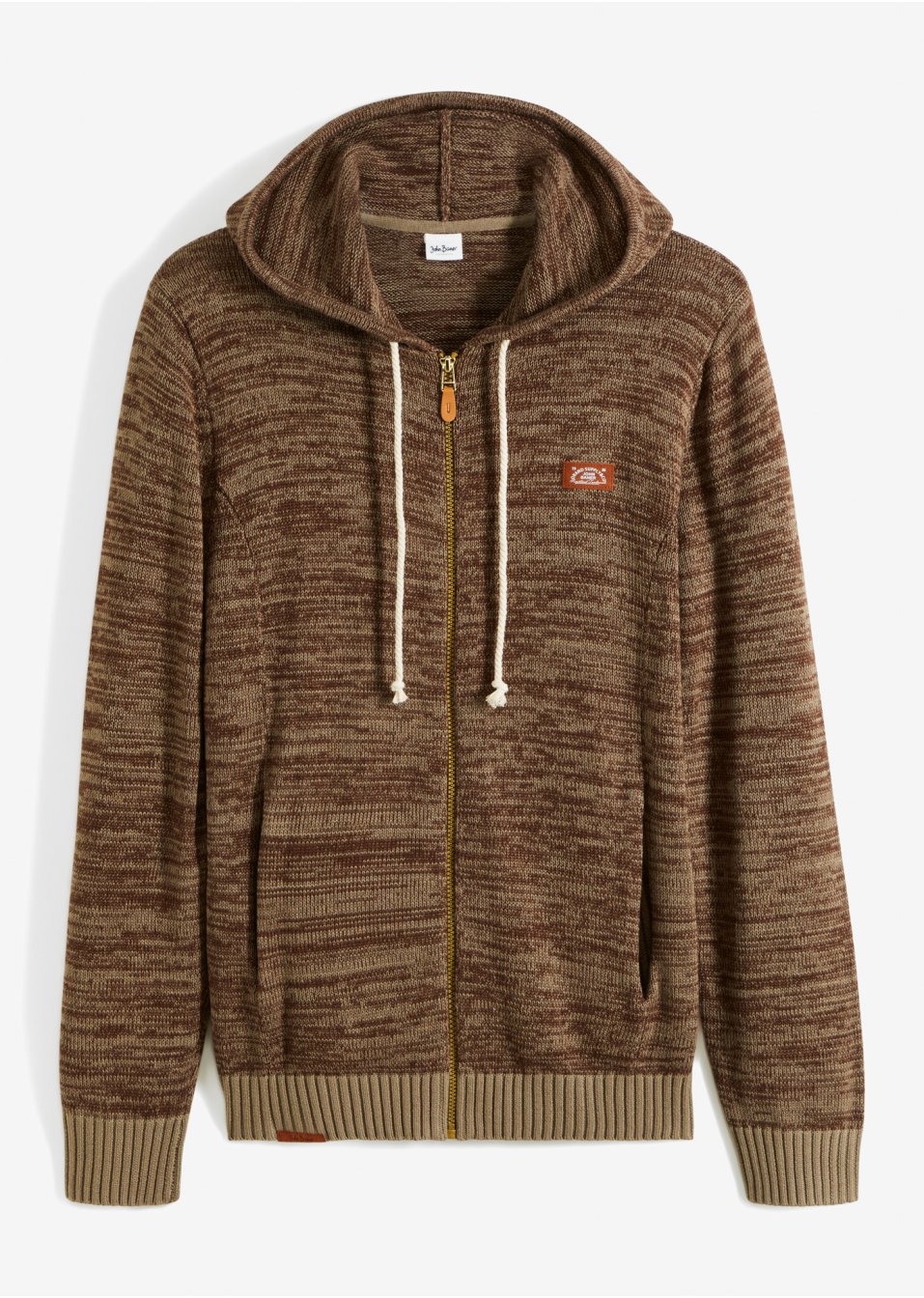 Gilet en maille à capuche