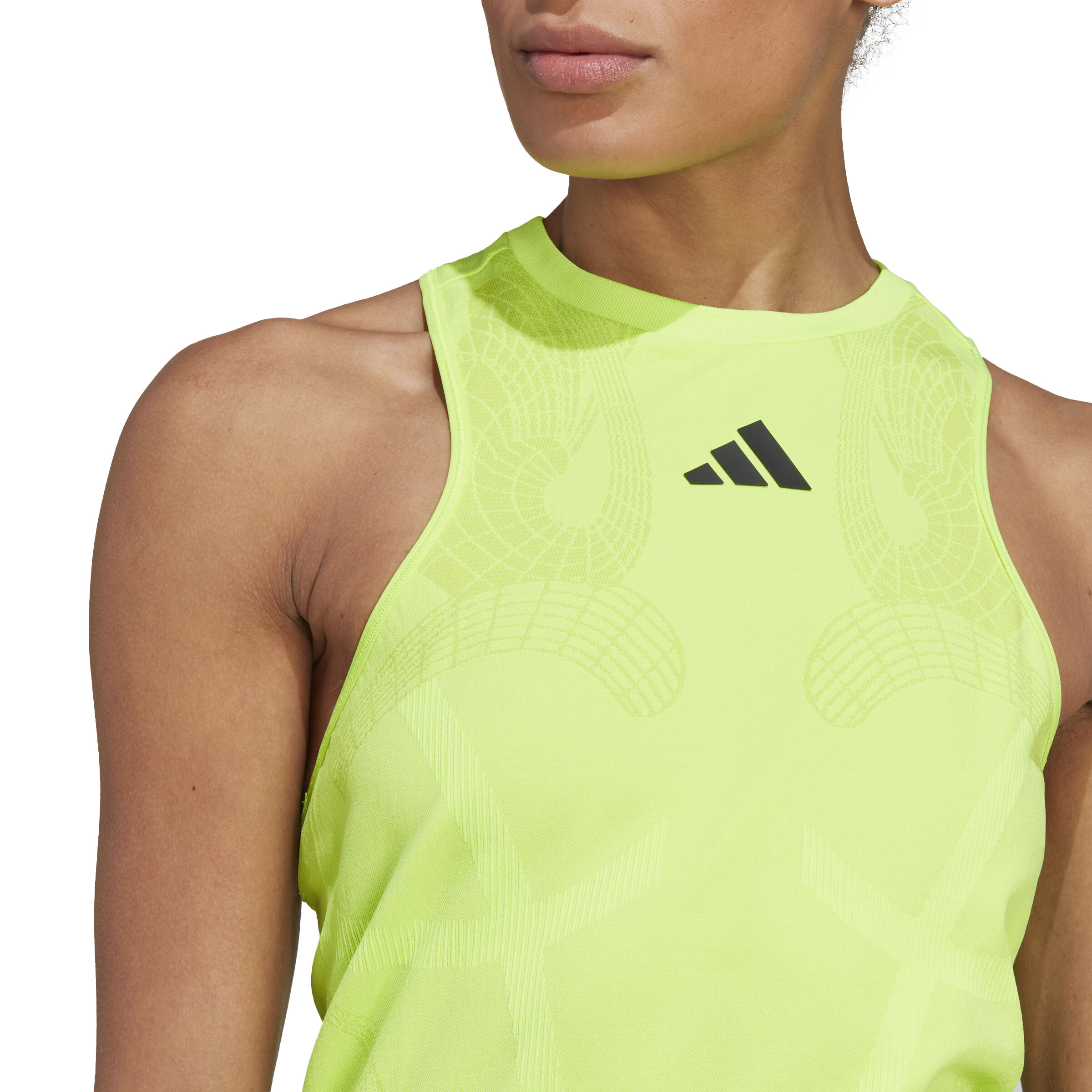 adidas Pro Y-Tank Débardeur Tank Top Femmes - Jaune Lemon