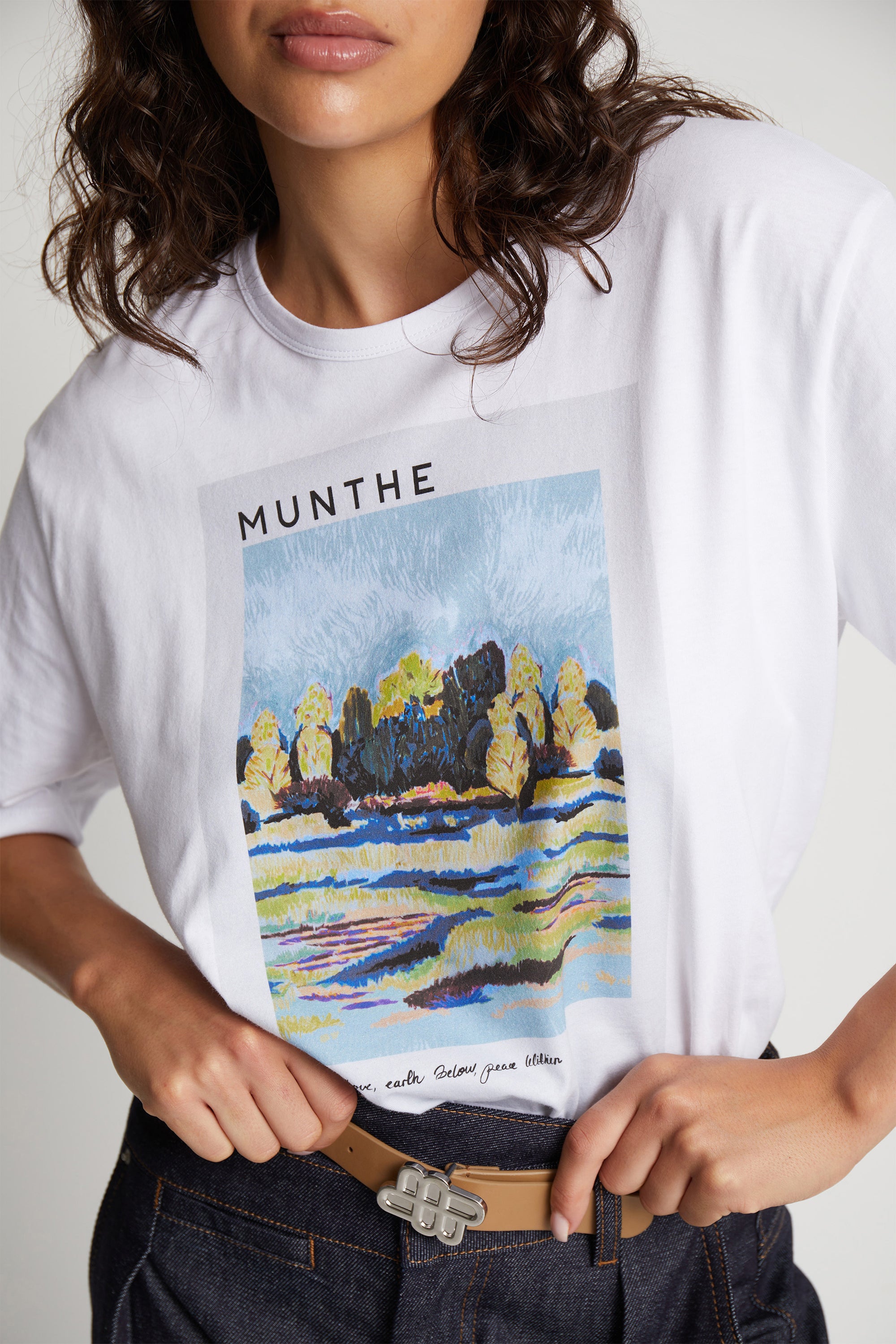 MUNTHE  Silane T-shirt - hvid
