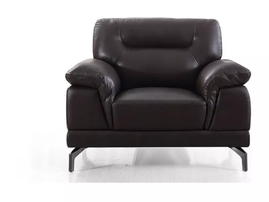 Fauteuil cuir Design BRODY Marron