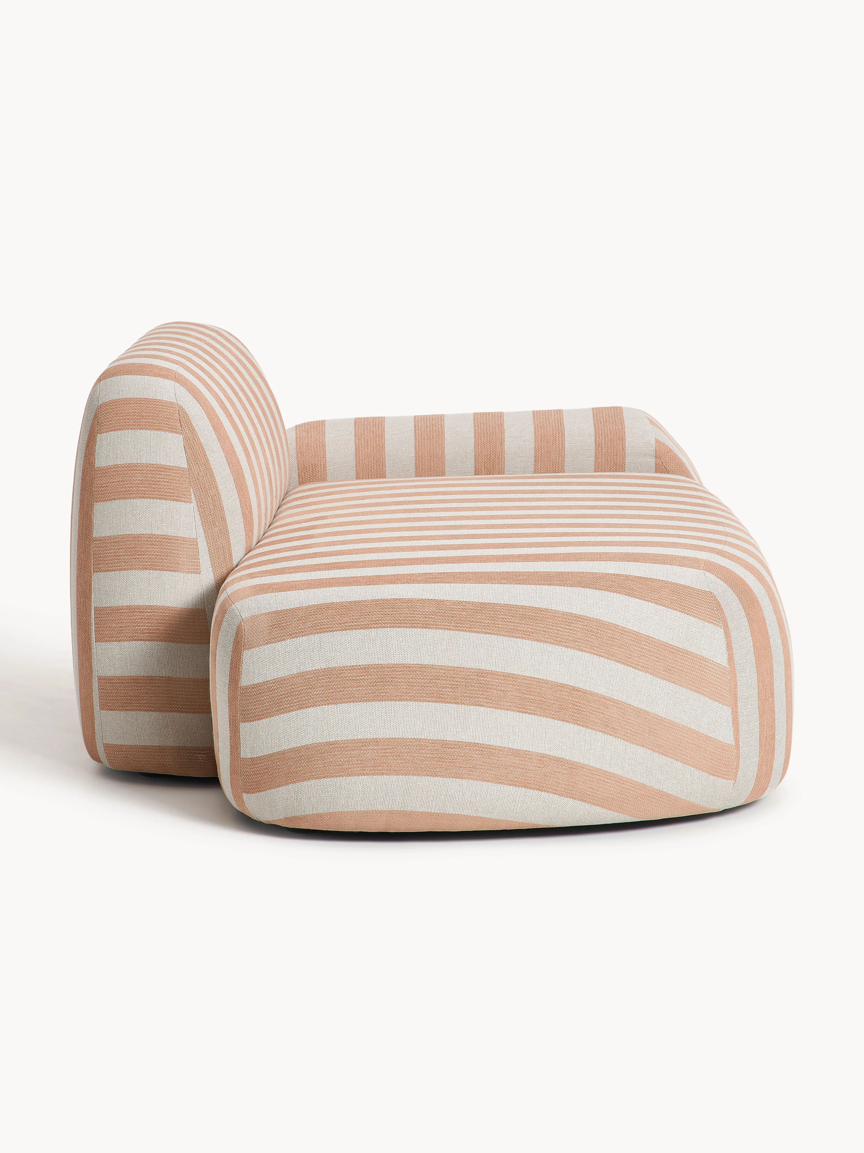 Gestreepte bank Wolke (2-zits) met chaise longue