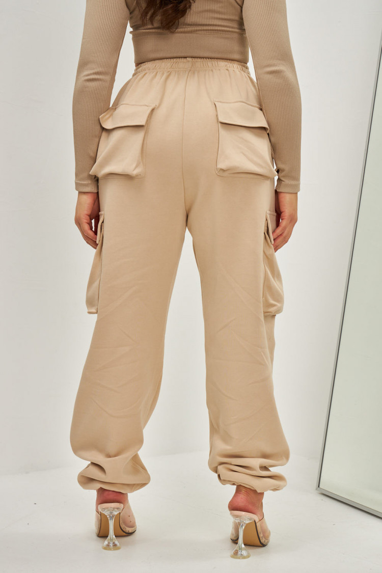 Pantalon de jogging cargo beige