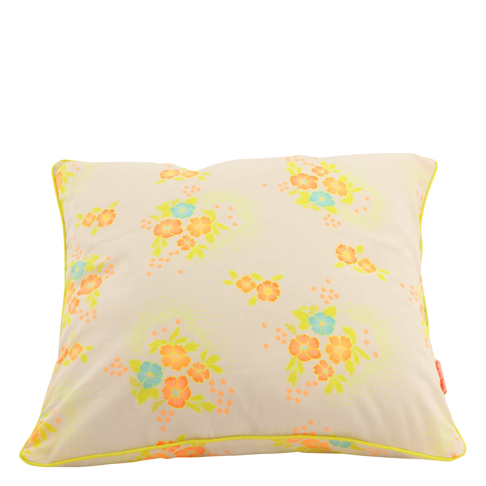 Coussin 45x45 cm imprimé fleuri en coton|