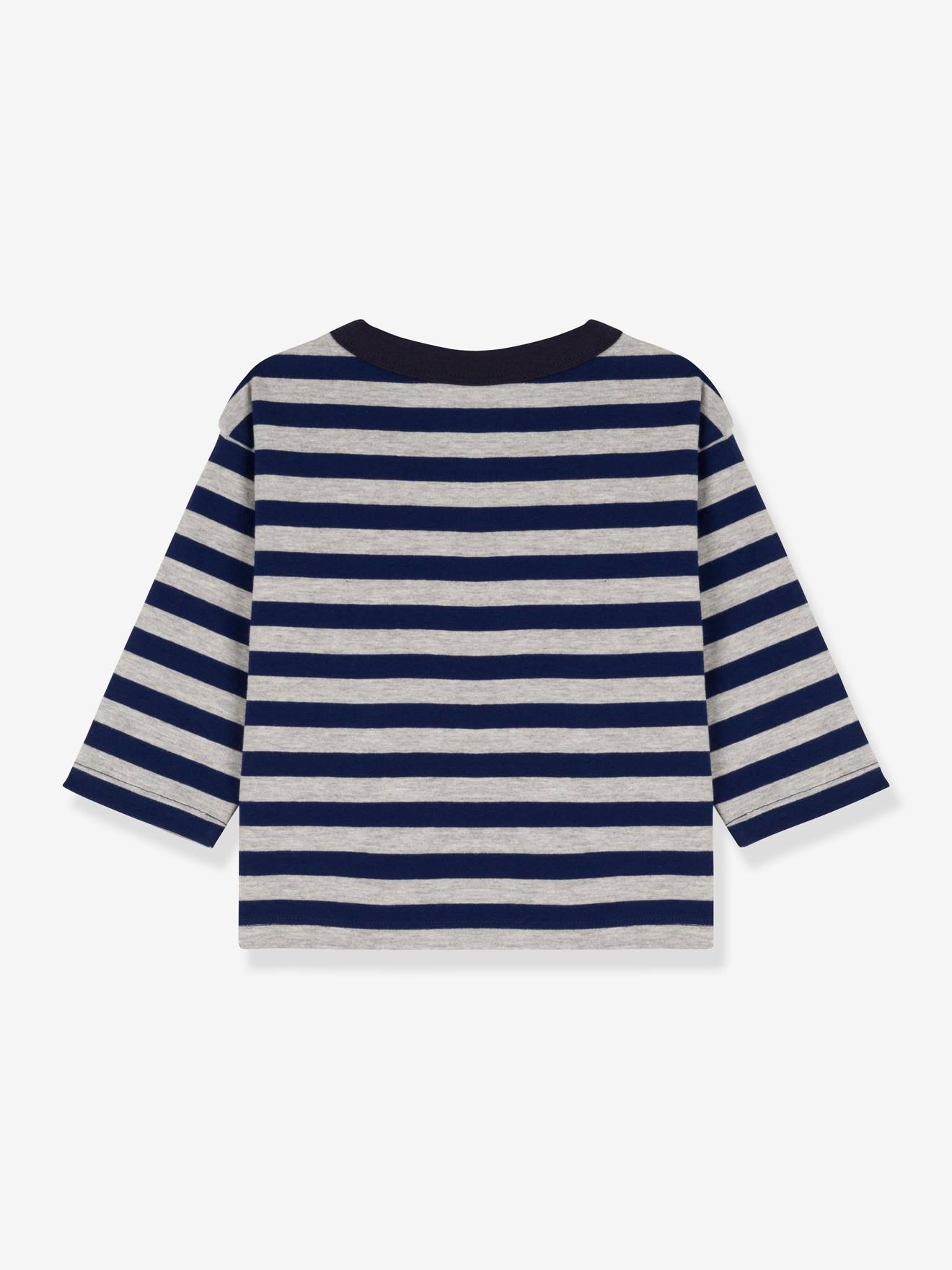 Camiseta infantil de algodão de manga comprida