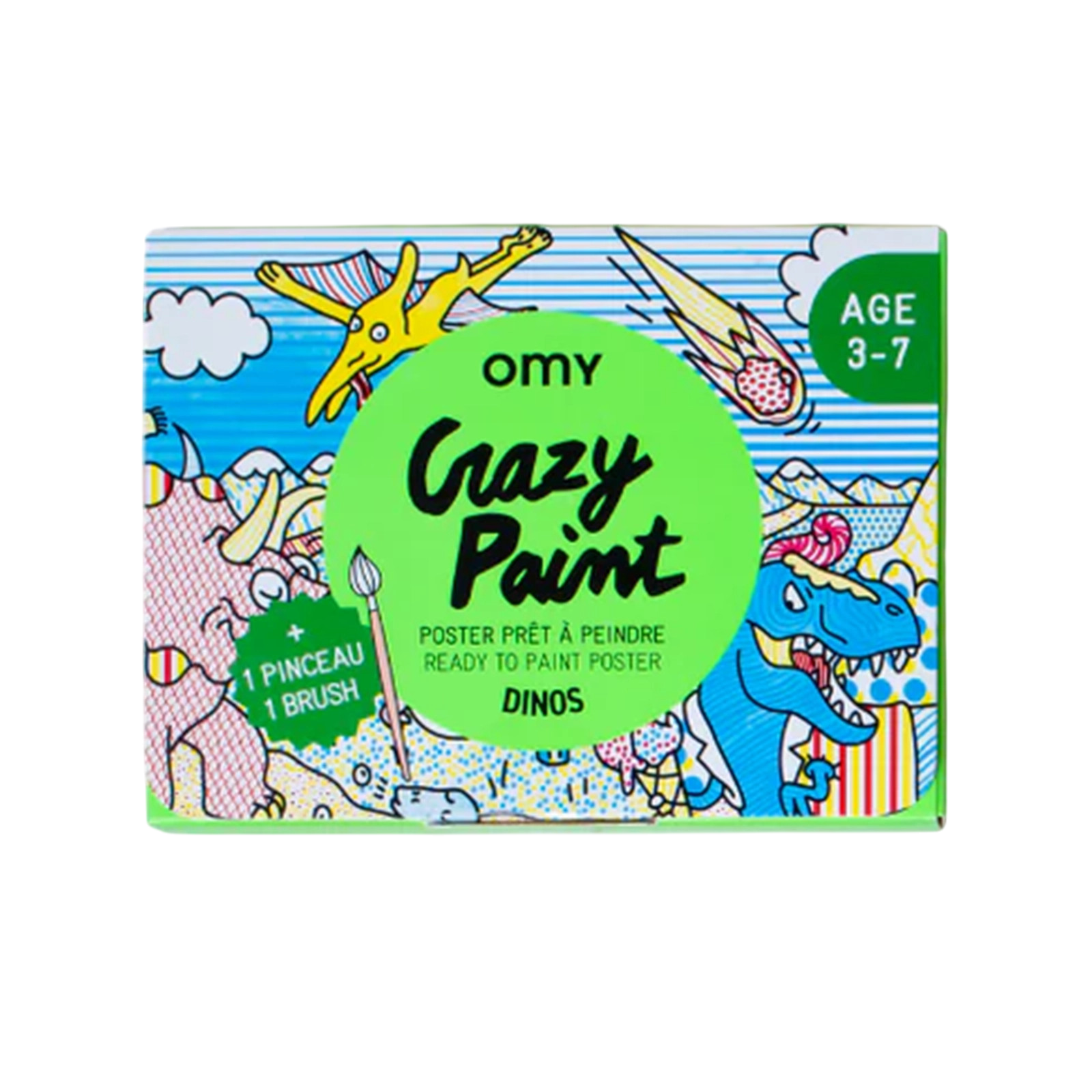 Ausmalposter inkl. Pinsel Crazy Paint Dino