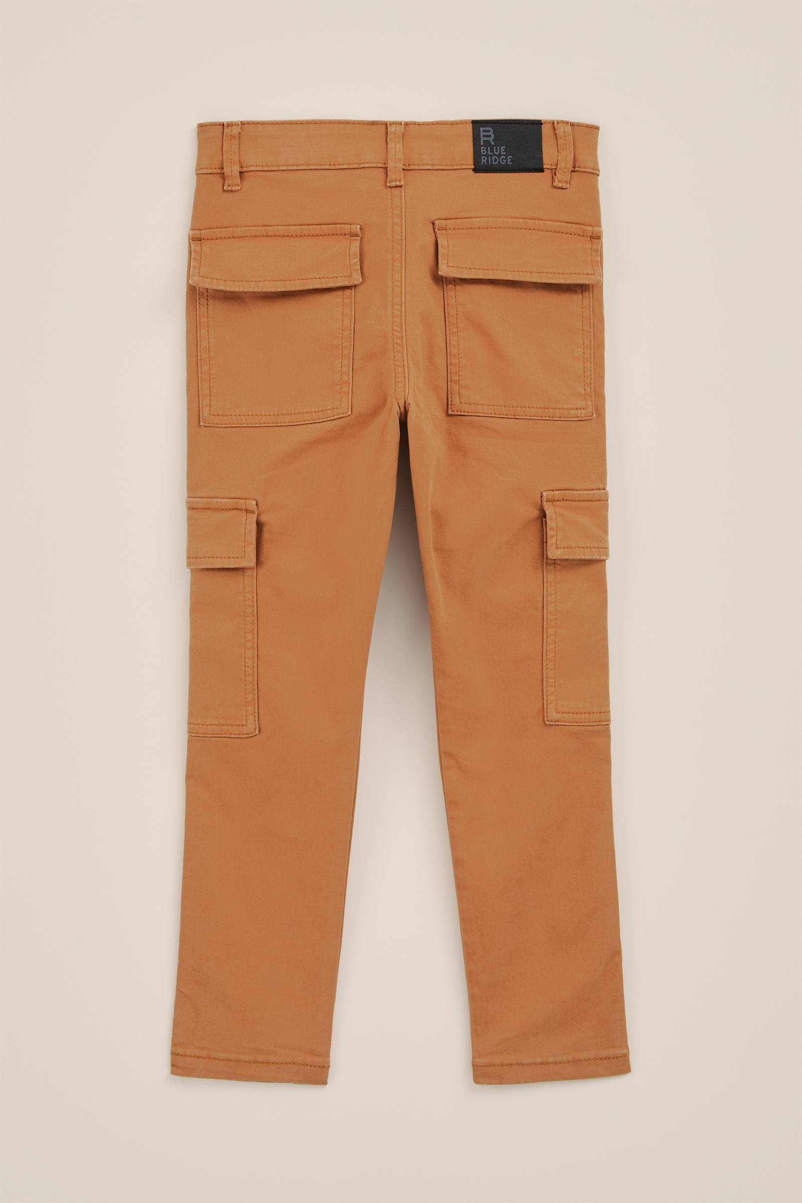 Jongens slim fit cargobroek WE Fashion Roestbruin