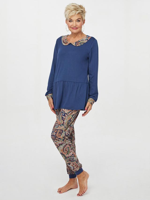 T-Shirt Paisley Bubikragen