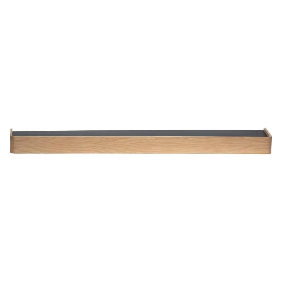 Hioshop Protopia Dan-Form wandplank met haken 9 haken fineer eik