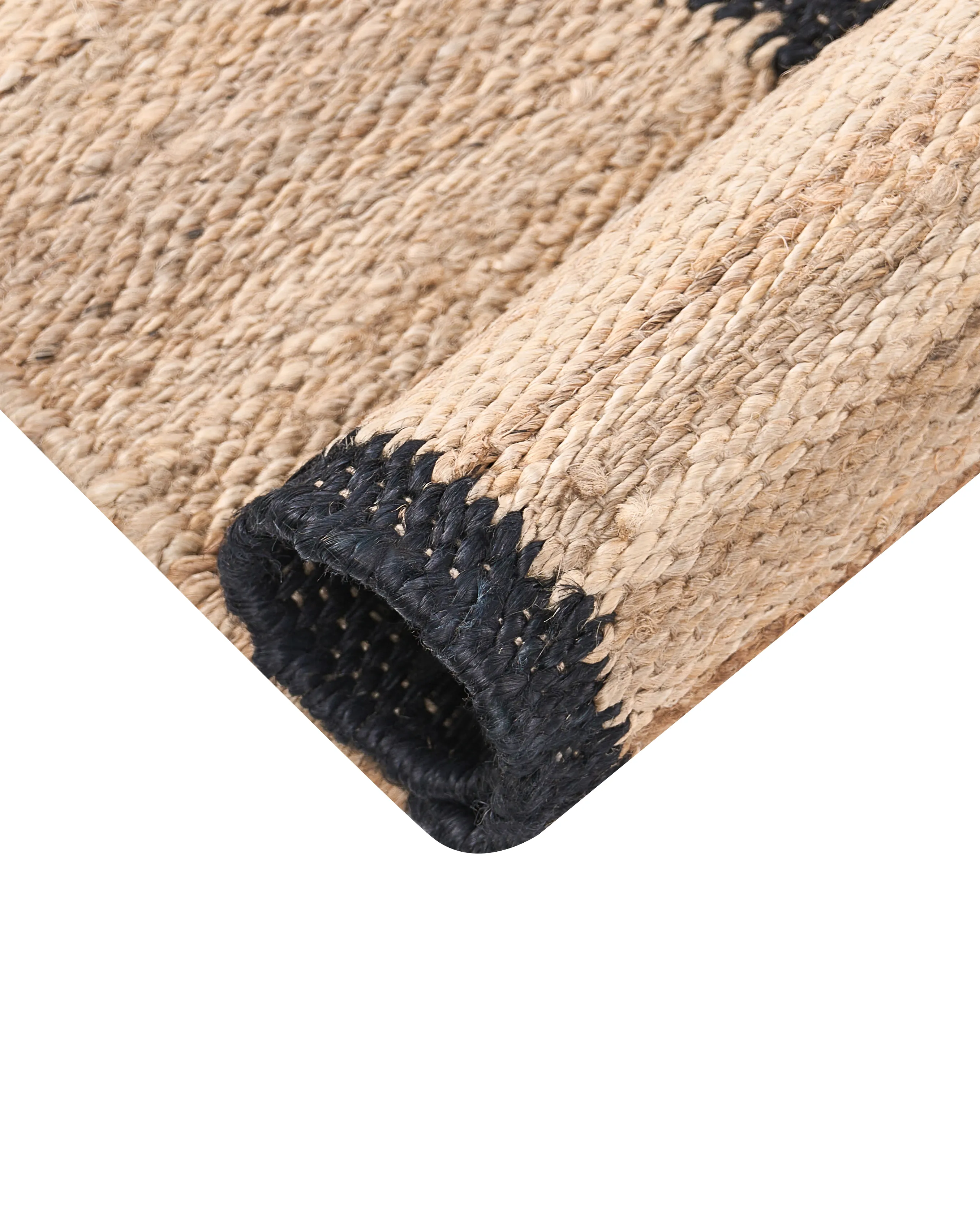 Vloerkleed GONDIA Zwart/beige 160 x 230 cm Jute
