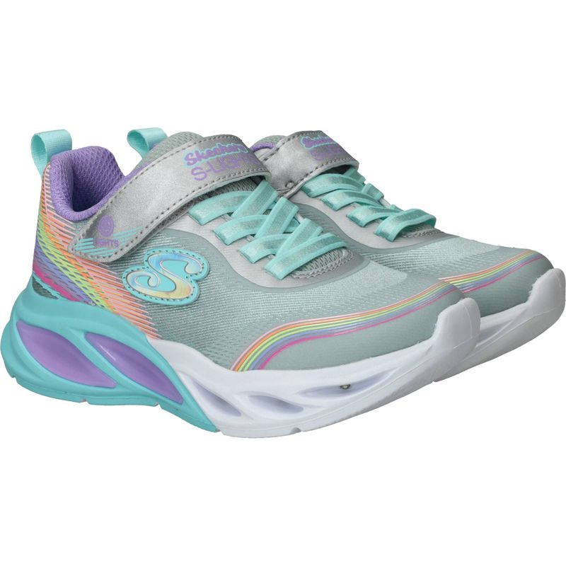 Skechers Cosmic Glow Rainbow Beam Sneakers Blauw Meisjes