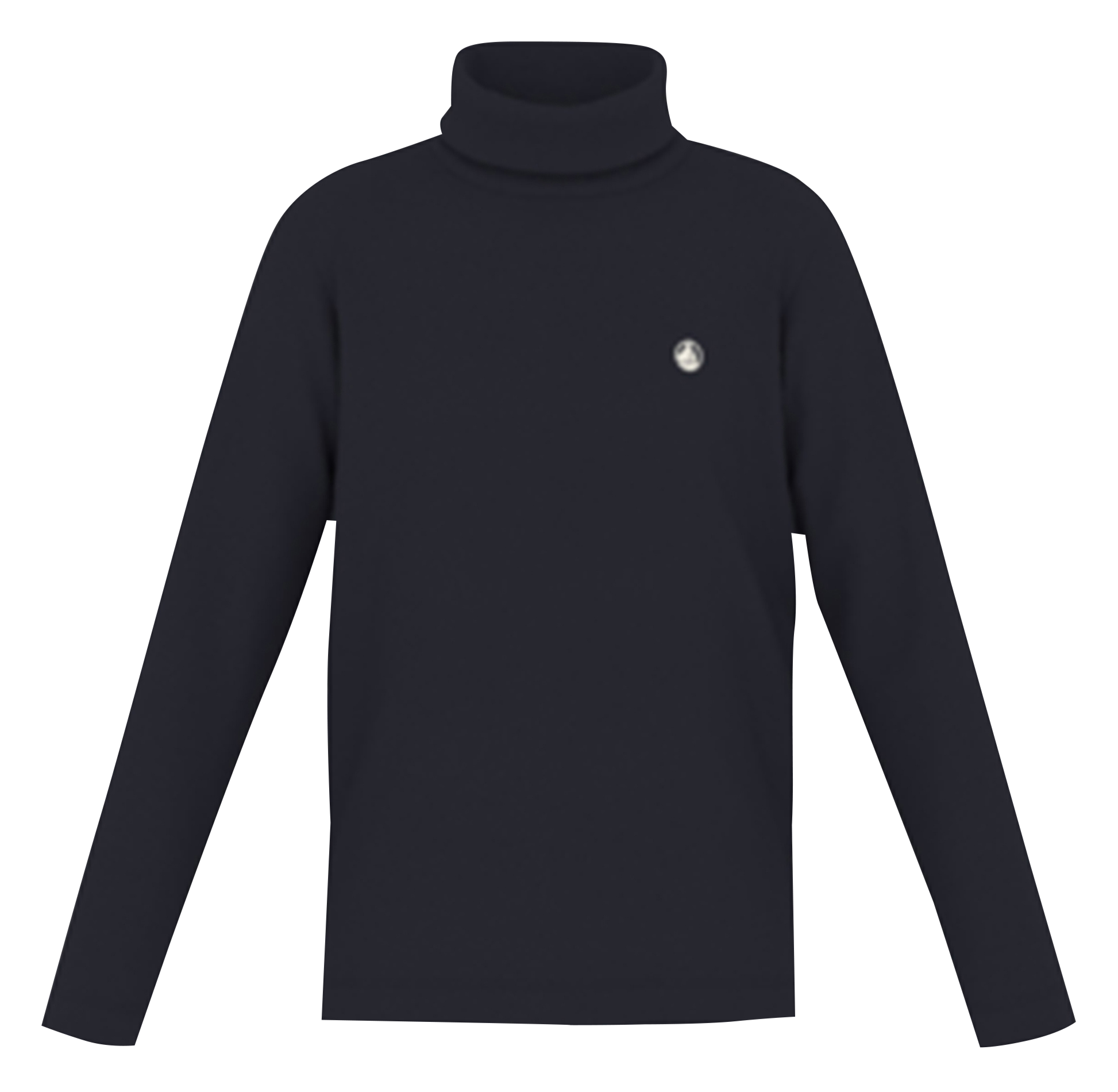Sous-pull col roulé en coton bio | Bleu