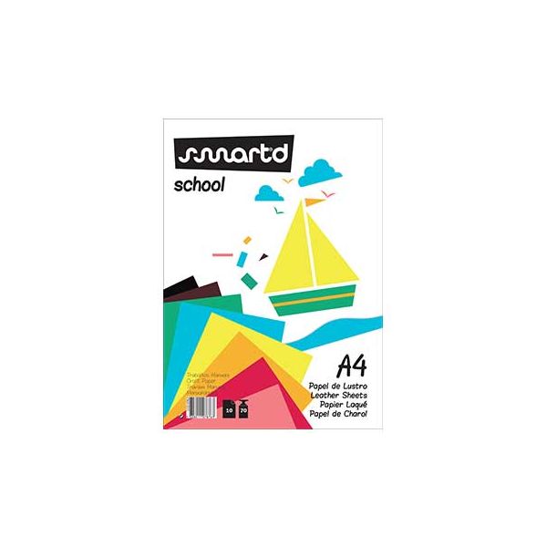SmartD Papel Lustro A4 10Fls Sortido