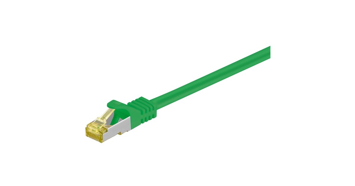 goobayPatchkabel RJ-45 Cat.6a S/FTP (PIMF), met Cat.7  (Groen, 1 meter)