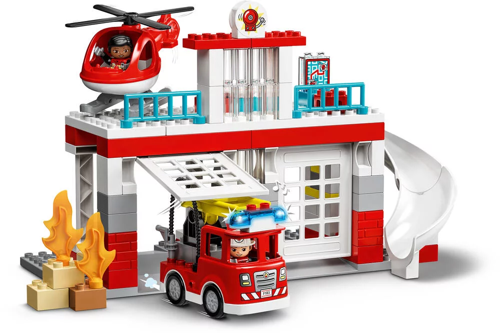 LEGO®DUPLO®MA VILLE 10970 - LA CASERNE ET L’HELICOPTERE DES POMPIERS
