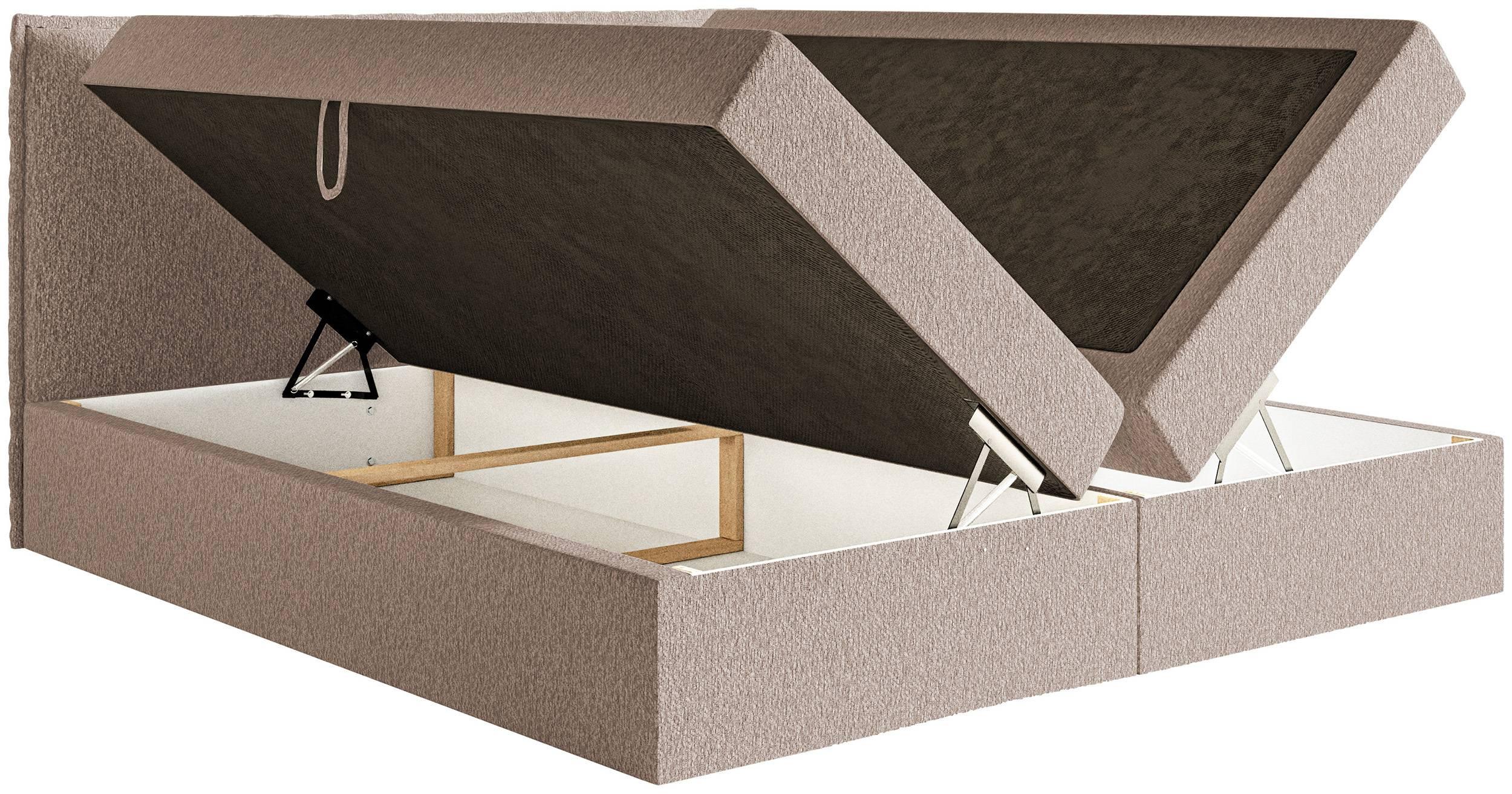 NADUVI Collection Boxspring Esmay chenille - opbergvak+topper 180x200