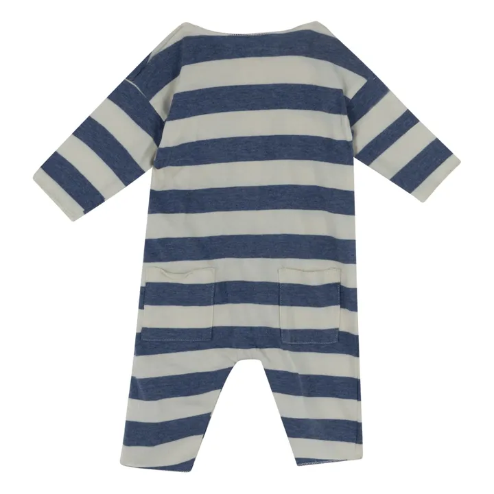 Babe & Tess Combinaison Rayée Ettore | Bleu indigo