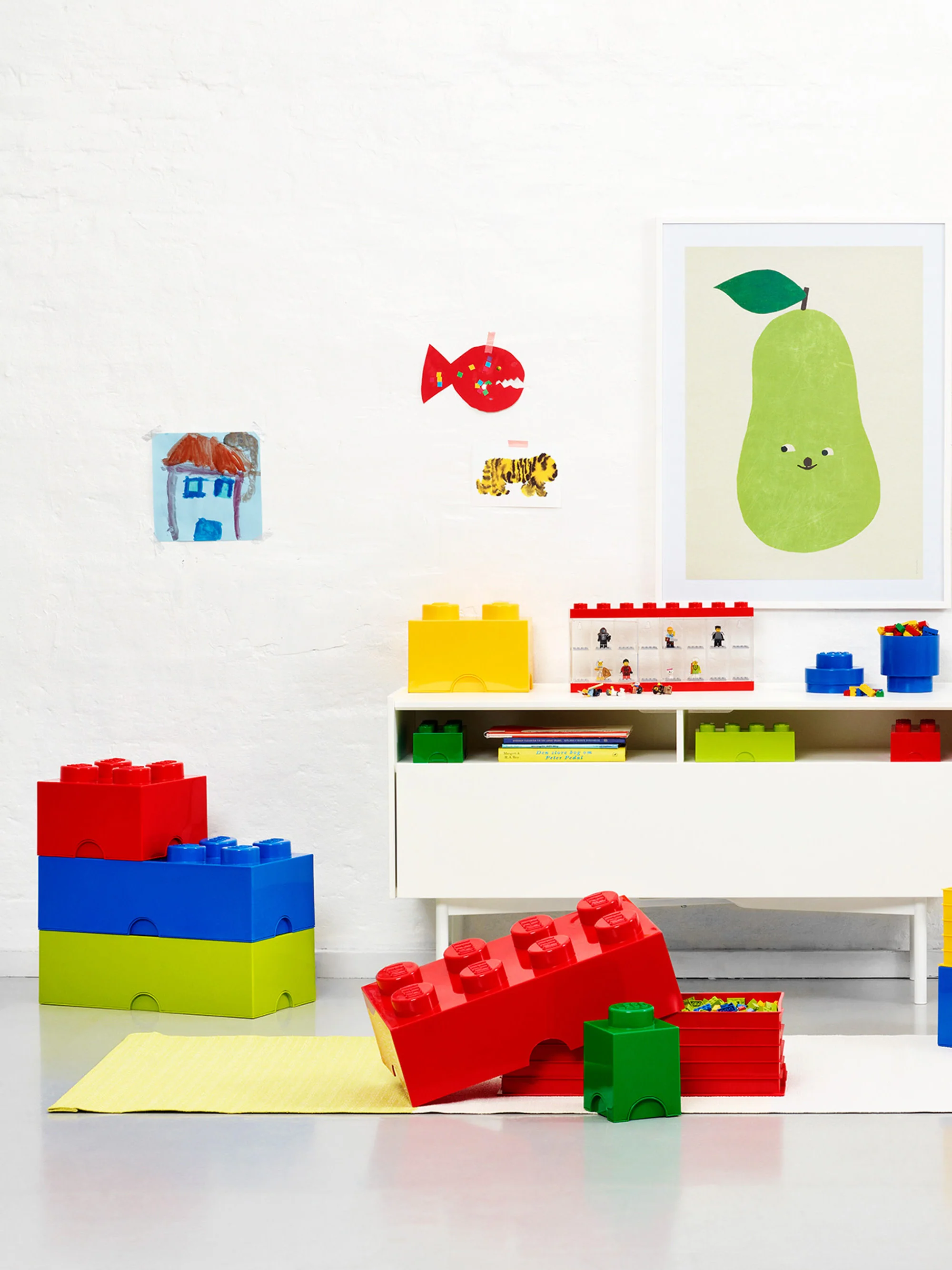 Kinderen LEGO® opbergdoos Brick met 8 knoppen