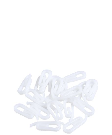 Rynkebåndskroker 20 pk hvit