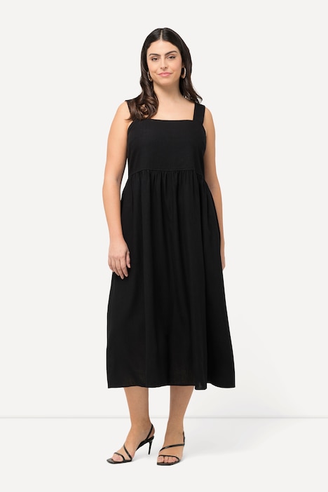 Kleid, Leinenmix, A-Linie, Taschen, ärmellos