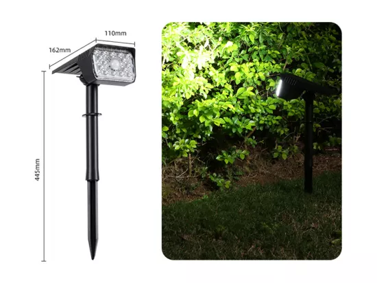 Balise solaire à planter - 300 lumens - Noir - HORSENS