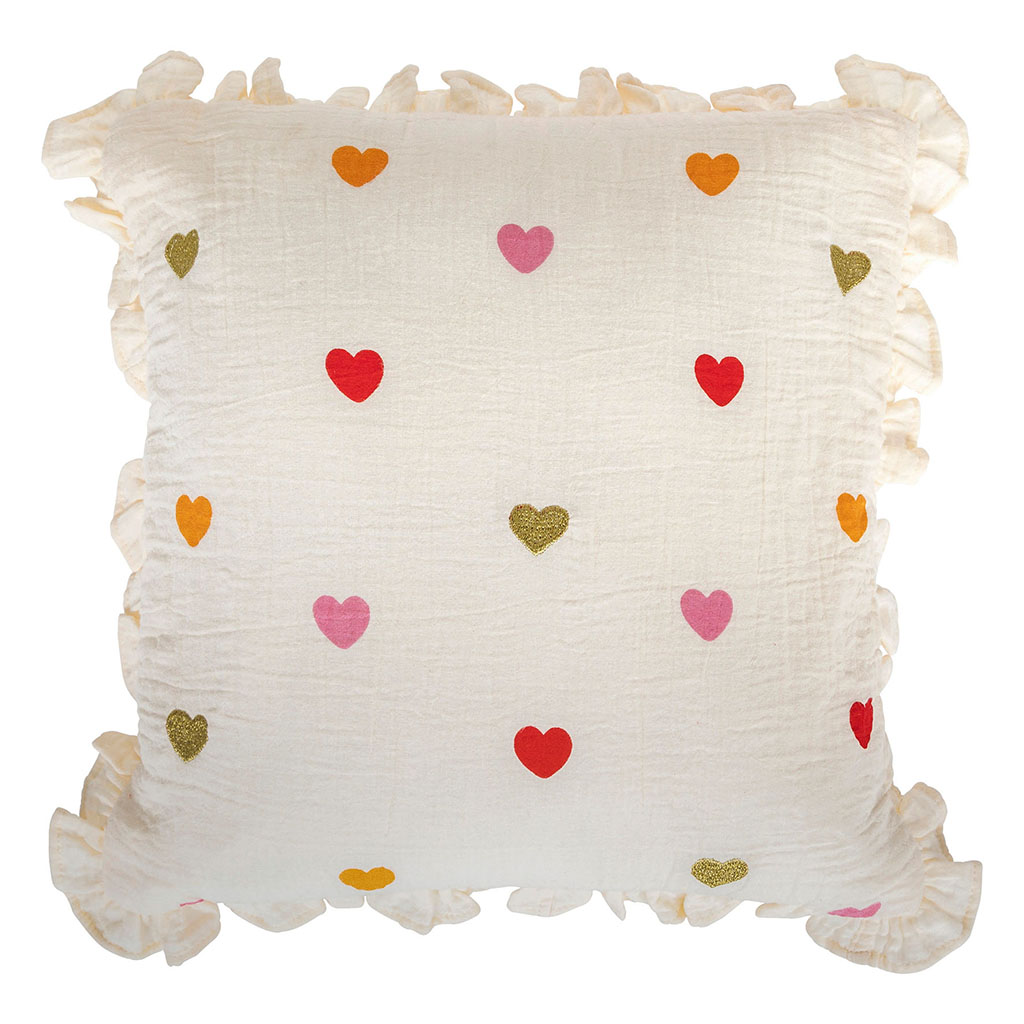 Coussin carré Amour coton 40x40cm