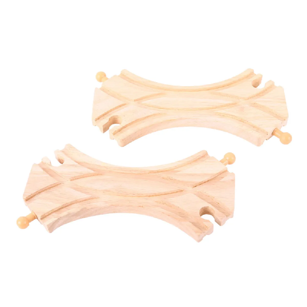 Bigjigs Rail Rail Doublement Incurvées 2 pcs