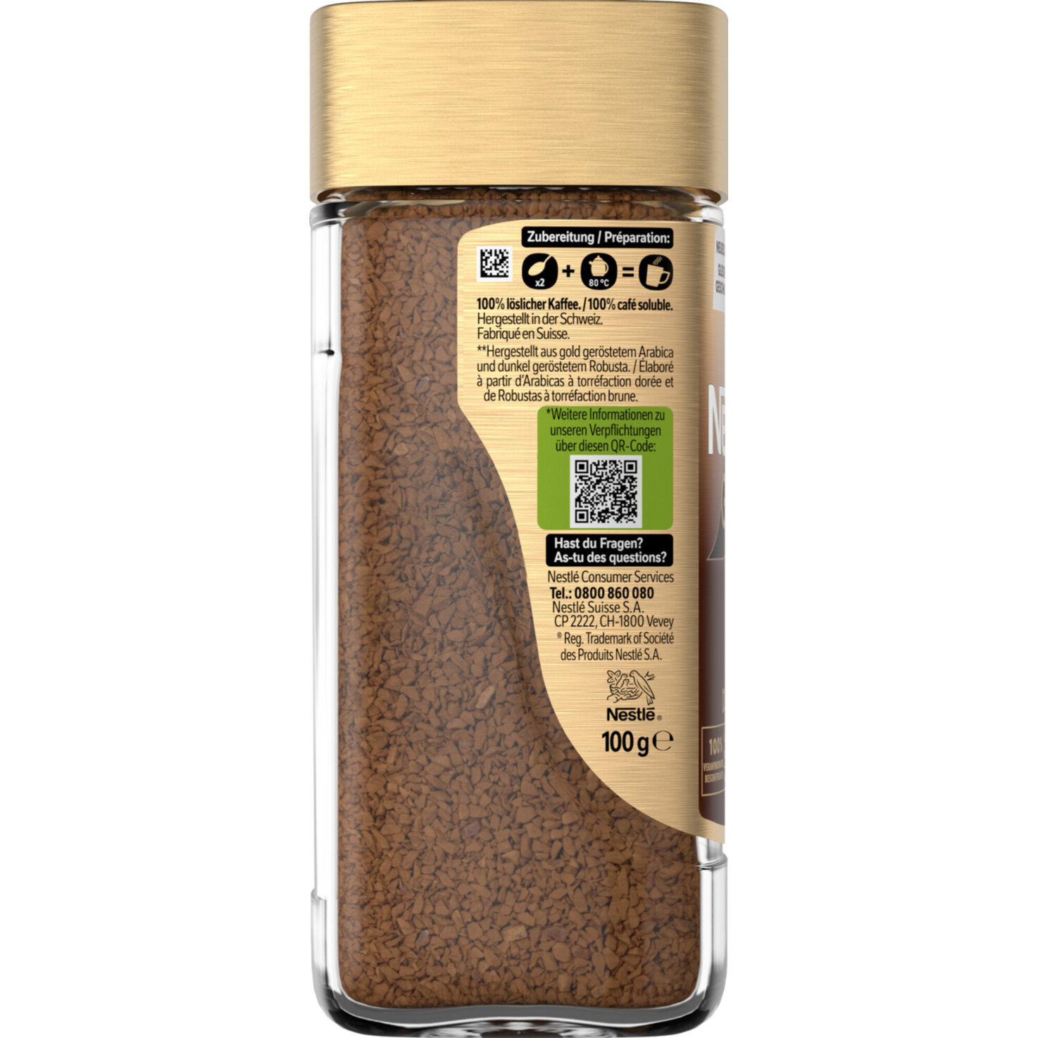 Nescafé Gold De Luxe löslicher Kaffee Glas