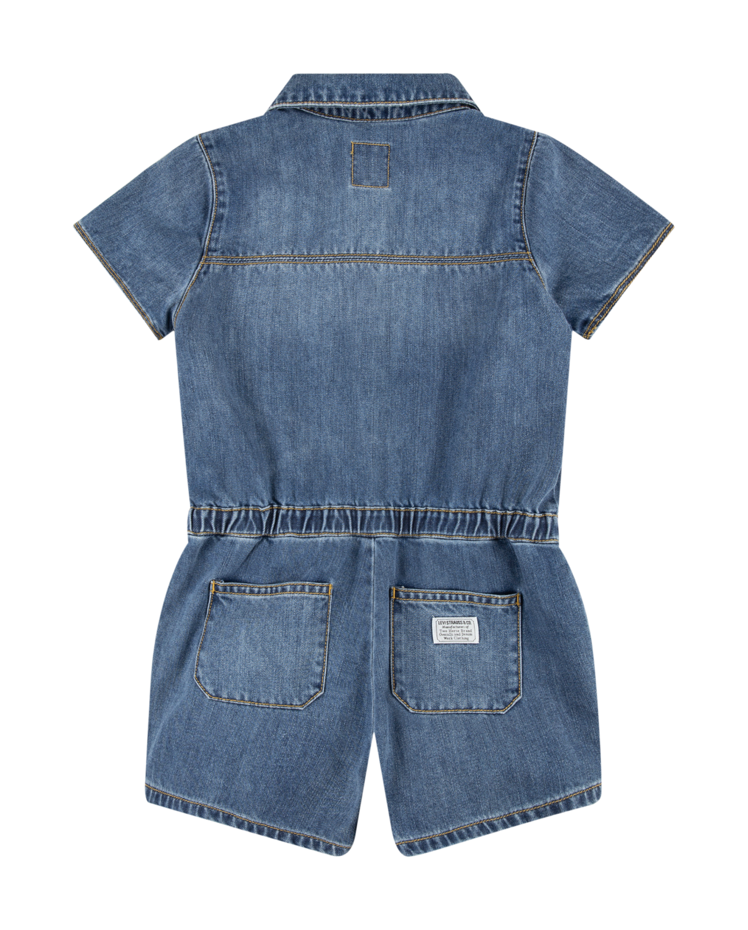 Combinaison col classique en jean et coton | Jean Délavé