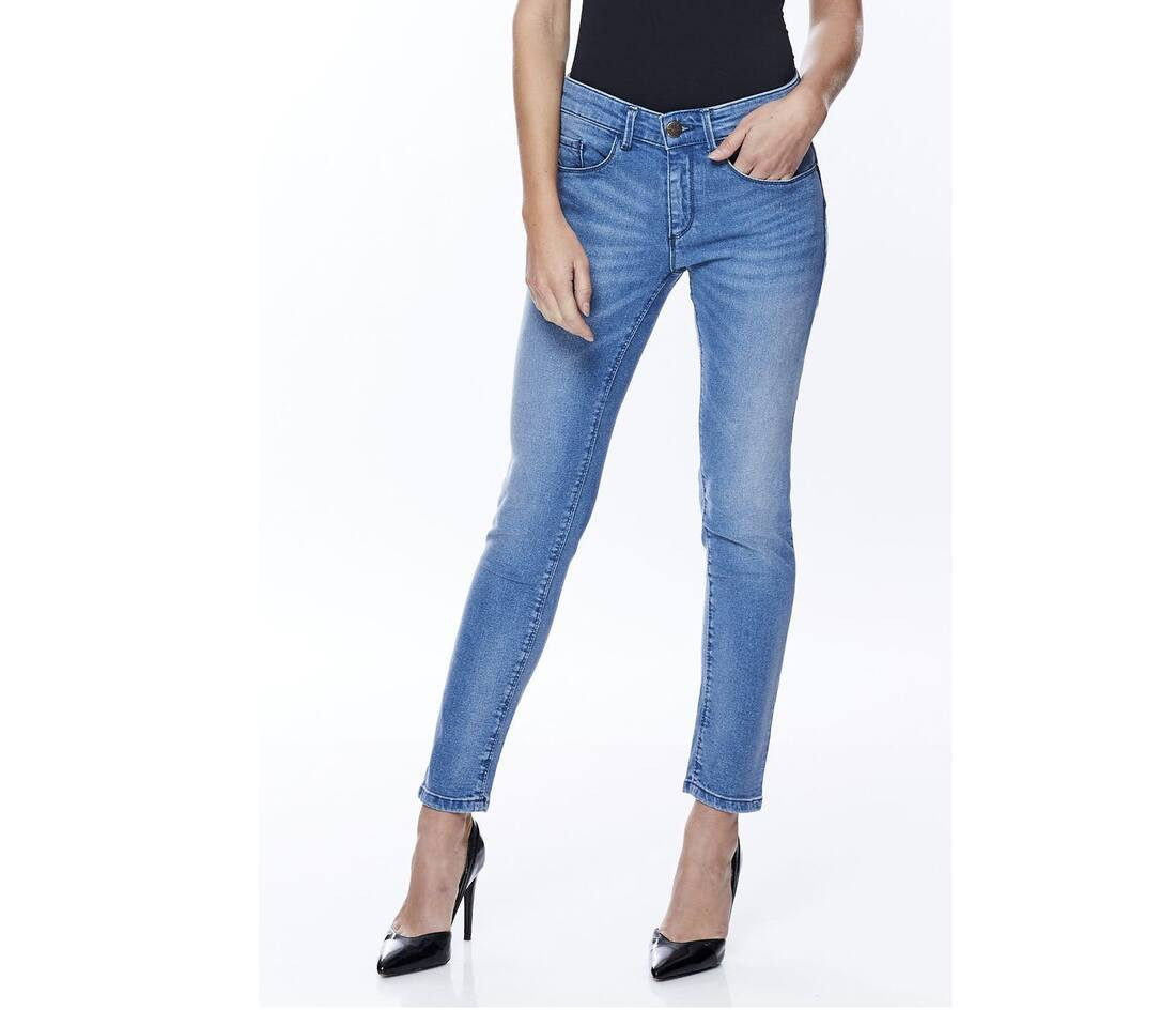 RICA LEWIS RL601 - Jean femme slim stone brossé