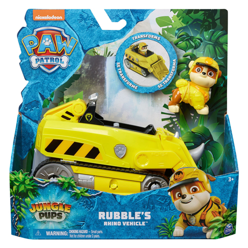 PAW Patrol Jungle Pups Voertuig Speelfiguur - Rubble Rhino