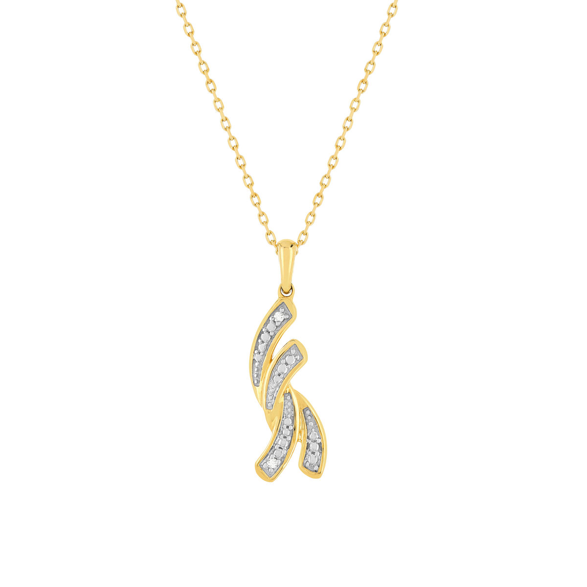 Collier or 375 2 tons diamants 42 cm