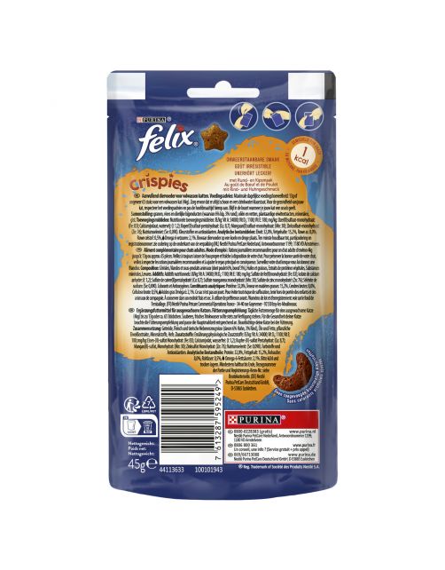 Felix Crispies - Kattensnack - Rund Kip 48 g