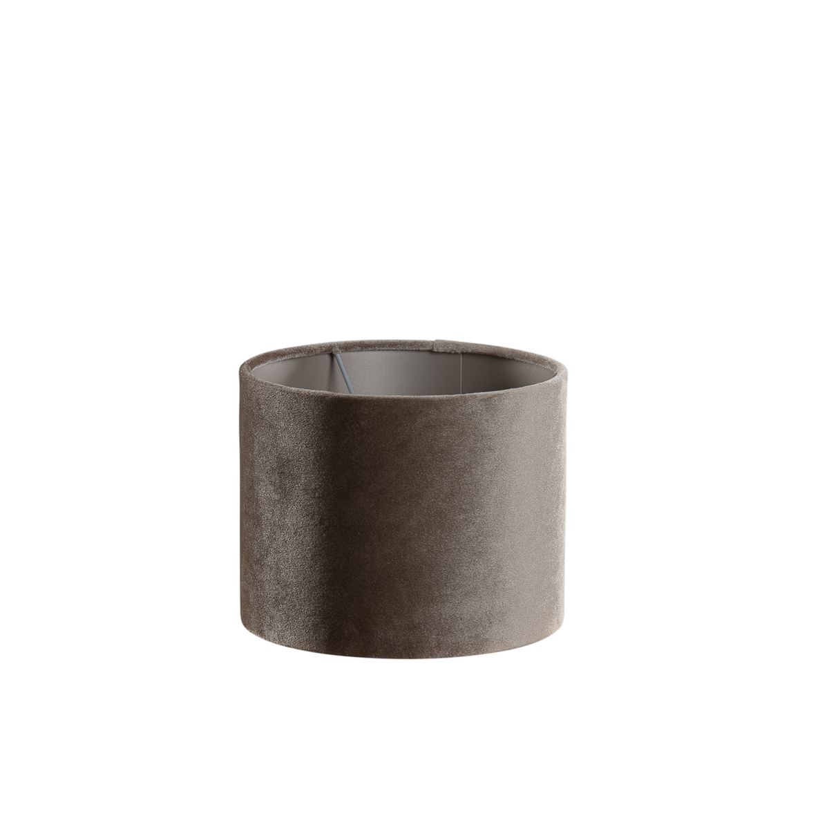 Velours lampenkap taupe rond 18/18/14