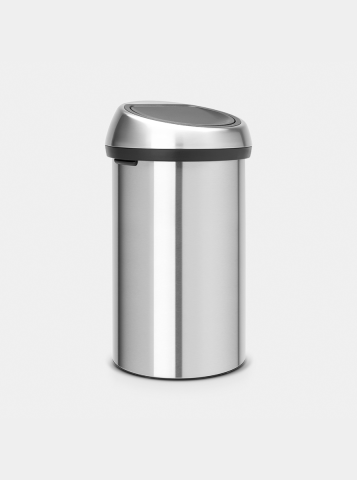 Touch Bin afvalemmer, 60 liter - Matt Steel Fingerprint Proof