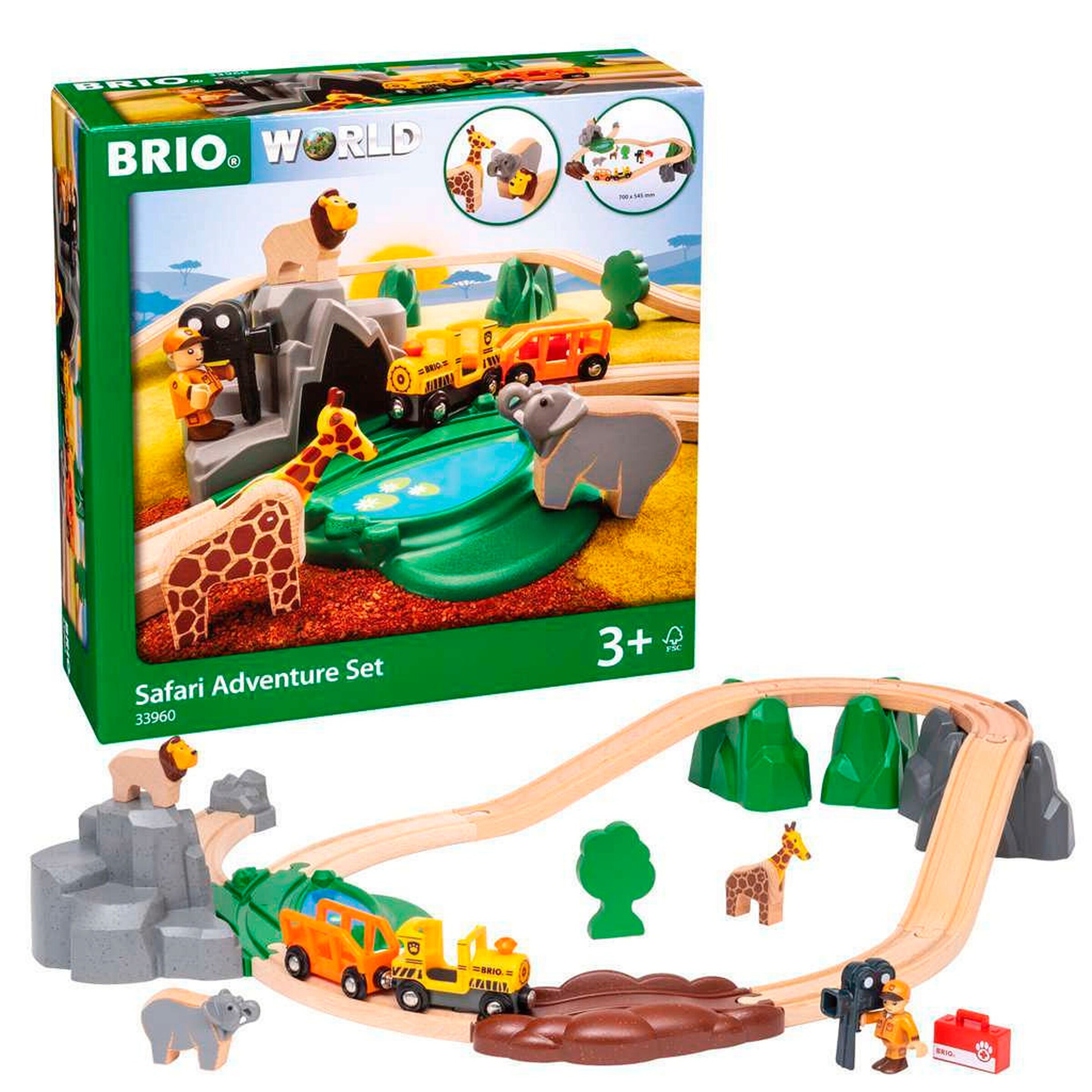 BRIO Großes Bahn Safari Set