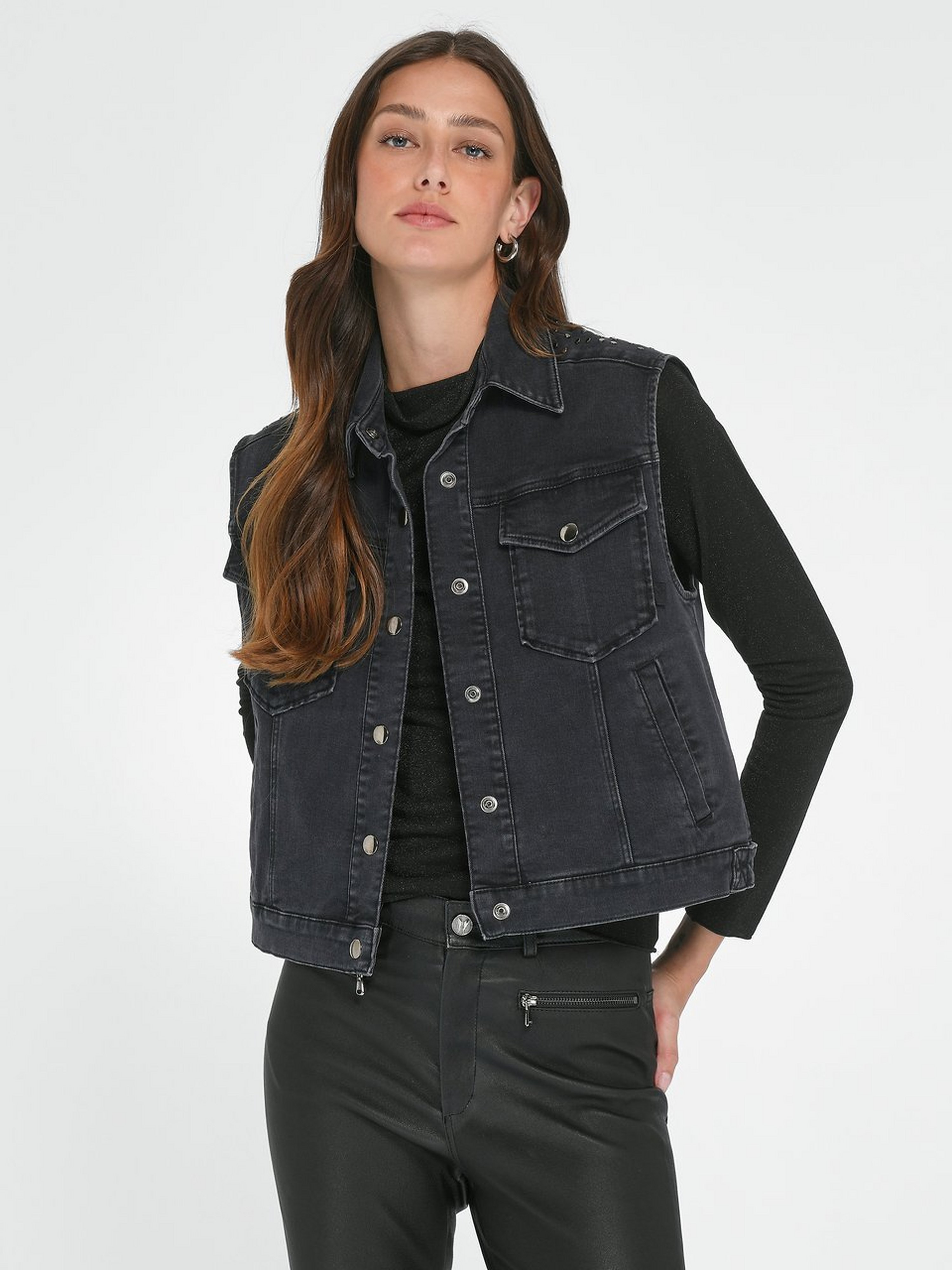 Jeansweste im Oversized-Style