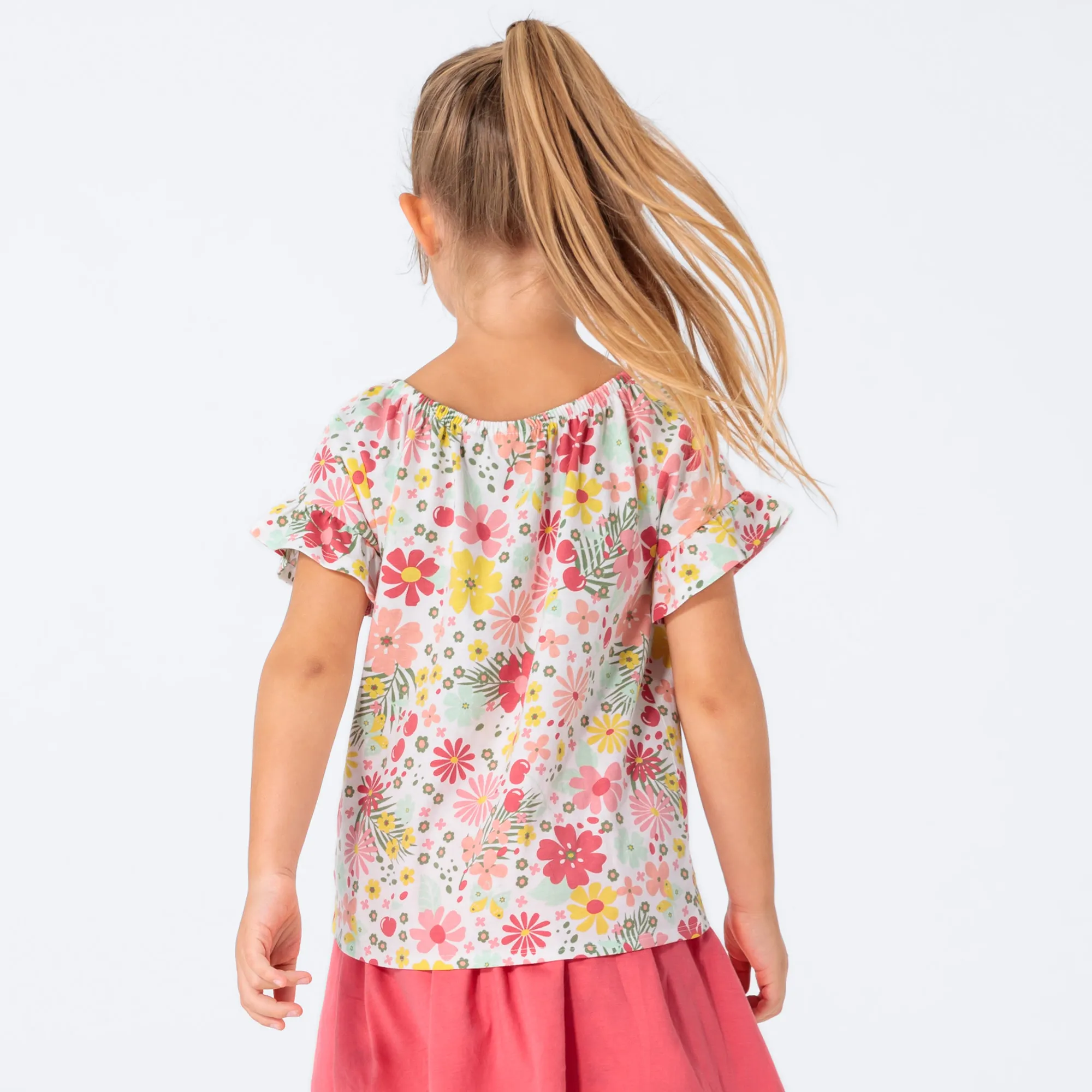 Mädchen-T-Shirt mit Blumenmuster