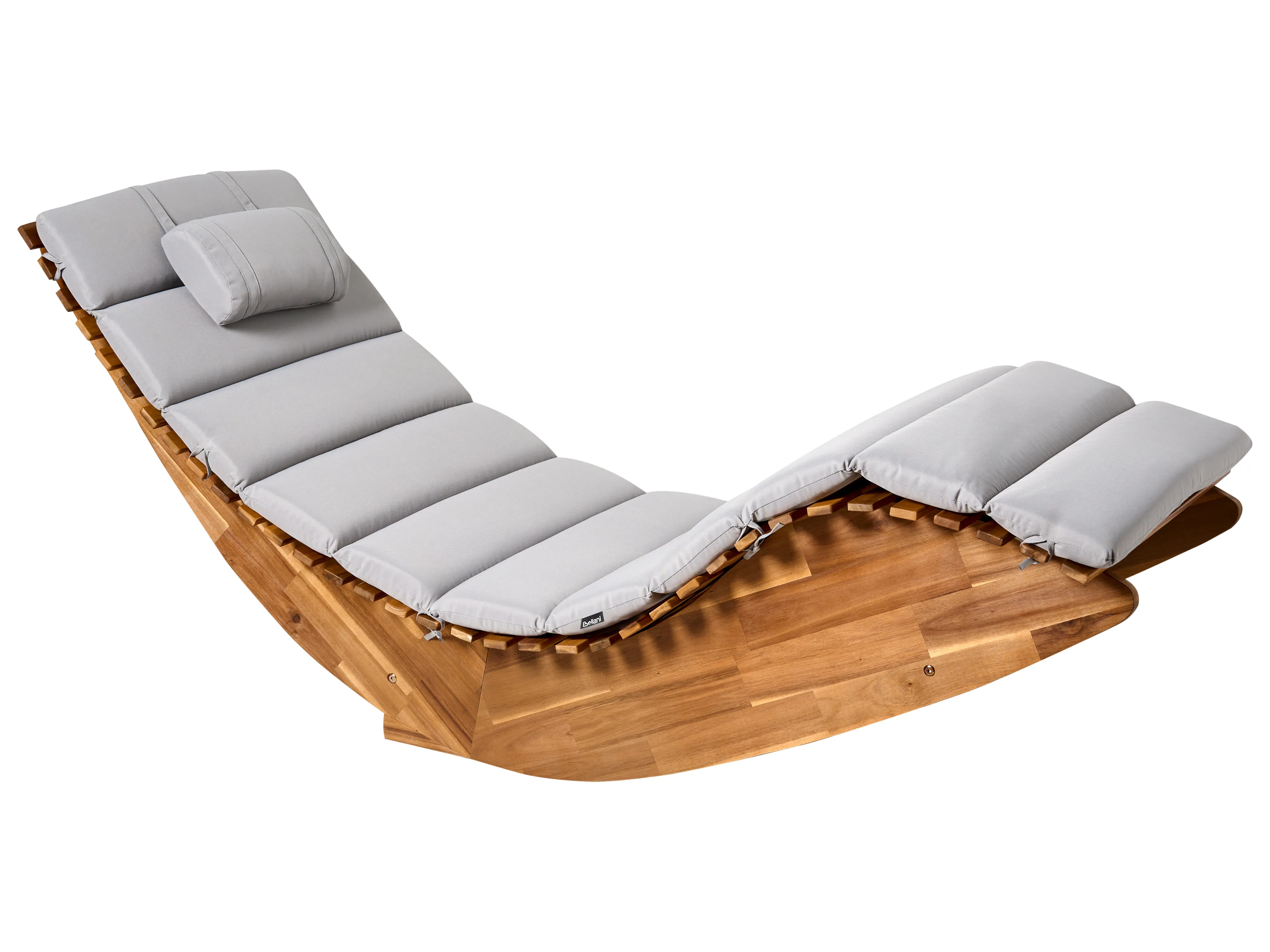 Kussen voor ligstoel BRESCIA PREMIUM 180 x 60 cm Lichtgrijs