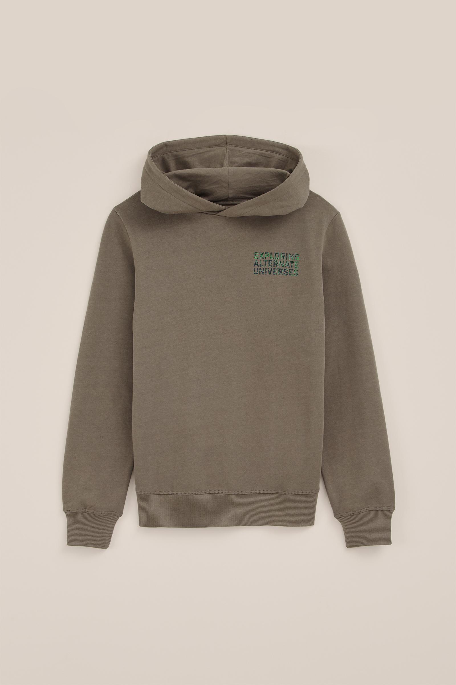 Jongens hoodie met opdruk Blue Ridge Legergroen