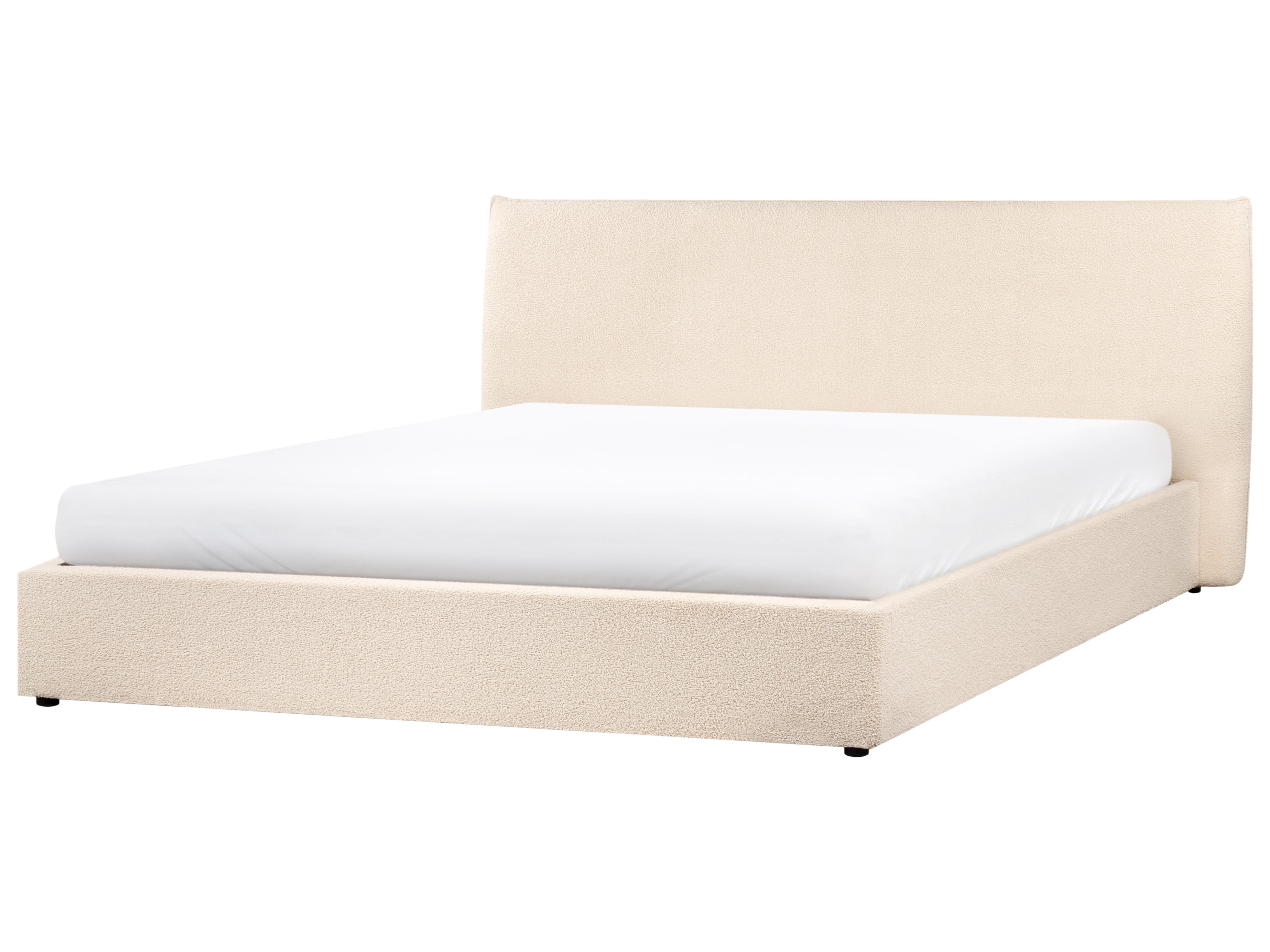 Bed met opbergruimte Bouclé LAVAUR 180 x 200 cm Beige