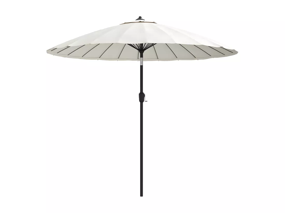 Parasol d'extérieur et mât avec aluminium 270 cm Blanc sable